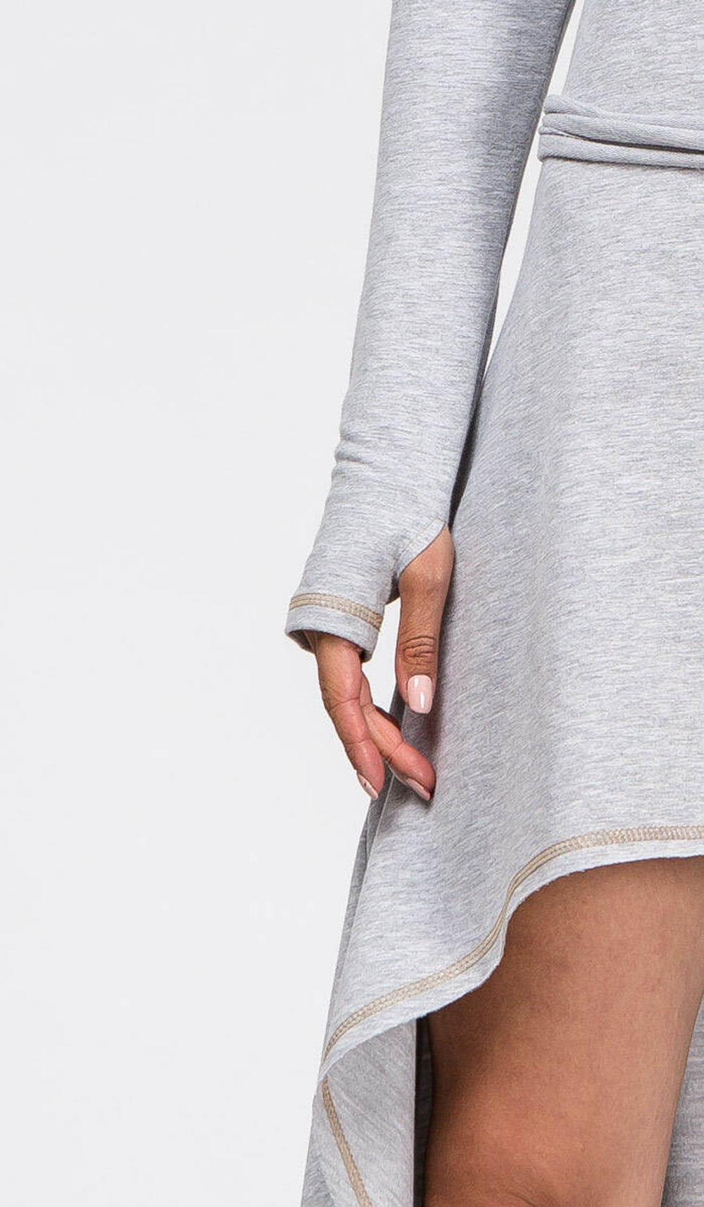 Платье Chintamani с длинным рукавом сер.меланж