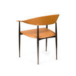 Стул с подлокотниками Rotti, кожа коричневый