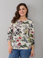 Лонгслив ЛНв-306/молоко-акварельгортензия