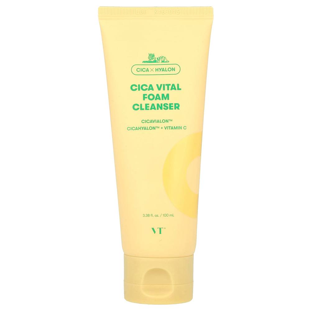 VT Cosmetics, Cica Vital, очищающая пенка, 100 мл (3,38 жидк. унции)