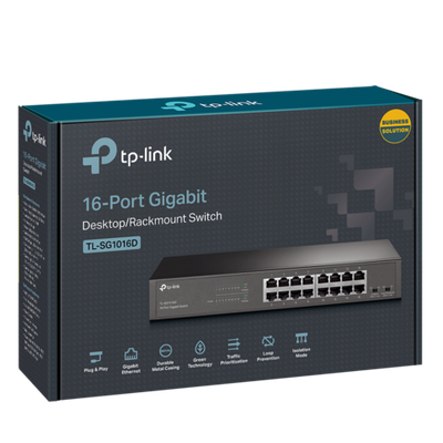 Коммутатор с 16 гигабитными портами TP-Link TL-SG1016D V12