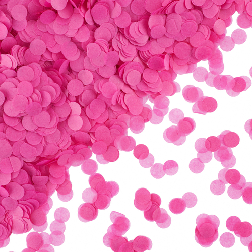Конфетти 1 см круг Ярко-розовый, тишью, 50 гр ВВ
