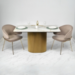 Стол Festa 140x85x77см, керамогранит Calacatte gold мрамор