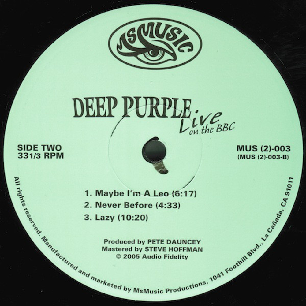 Deep Purple / Live On The BBC (2LP)