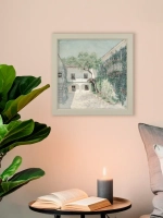 Картина на натуральном холсте настенная интерьерная 27*27 см