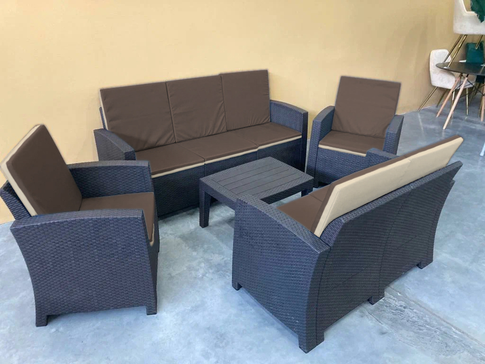 Комплект мебели под искусственный ротанг для отдыха Калифорния «California Company Set» арт.77787/77763/77770/77794П