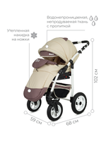 Коляска BARI  (BartPlast) 03 коричневый-бежевый