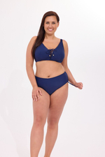 Пляжный бюстгальтер со шнуровкой (Размер: 70G) (Цвет: темно-синий)