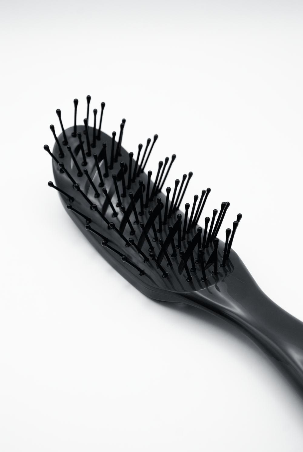 Профессиональная продувная щетка для укладки волос феном, черная - TUNNEL HAIR BRUSH