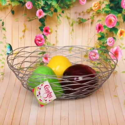 Фруктовница «Brownie» 28*20*9см лоза серая