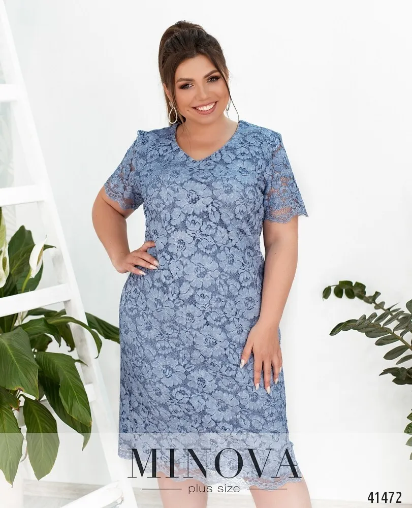 Платье 159-голубой Minova