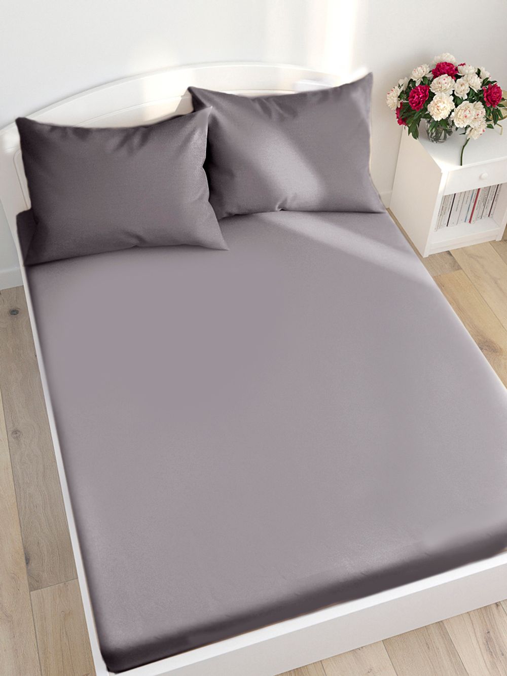 Постельное белье Сказка "Люкс/Люкс" 1,5-сп Наволочка 50х70 см 1 шт Простынь на резинке 90х200 см Пододеяльник 145х215 см, перкаль