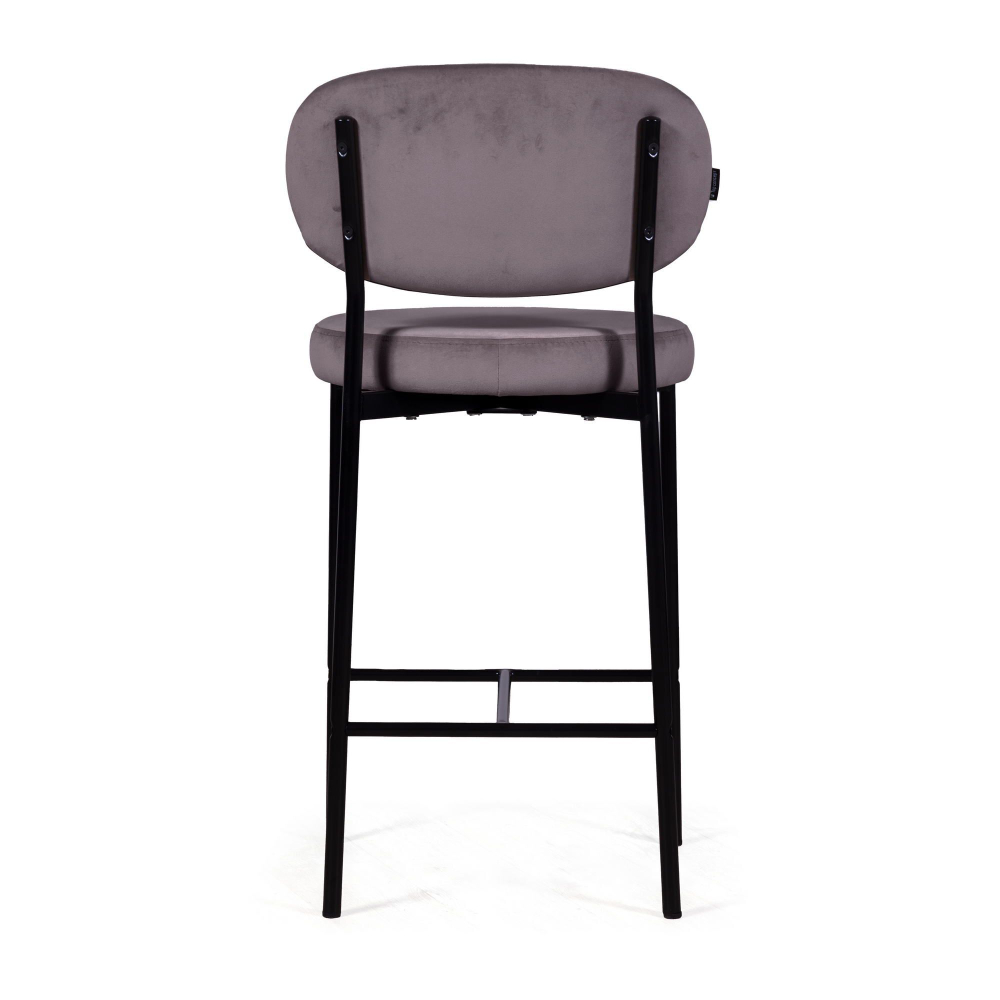 Стул полубарный Mason, бархат серый 27