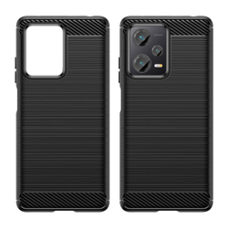 Мягкий чехол в стиле карбон для Xiaomi Redmi Note 12 Pro+ Плюс, серия Carbon от Caseport