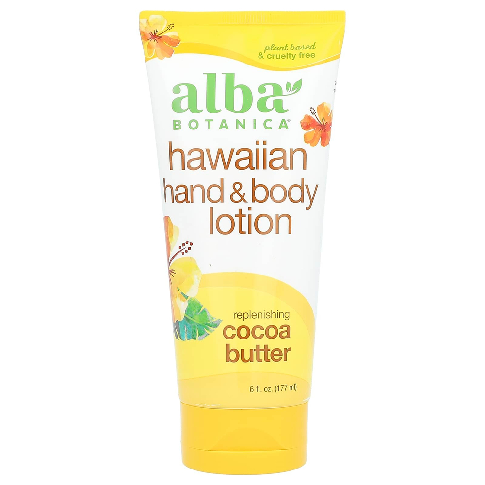 Alba Botanica, Лосьон для рук и тела, масло какао, 7 жидких унций (200 мл)