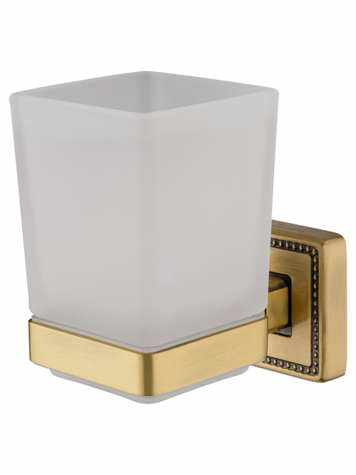 Стакан для зубных щеток с держателем WONZON & WOGHAND ROMA, Бронза (WW-7221)