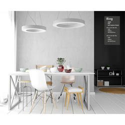 Светильник LED ЭРА Geometria SPO-133-W-40K-045 Ring 45Вт 4000К 3500Лм IP40 600*80 белый подвесной