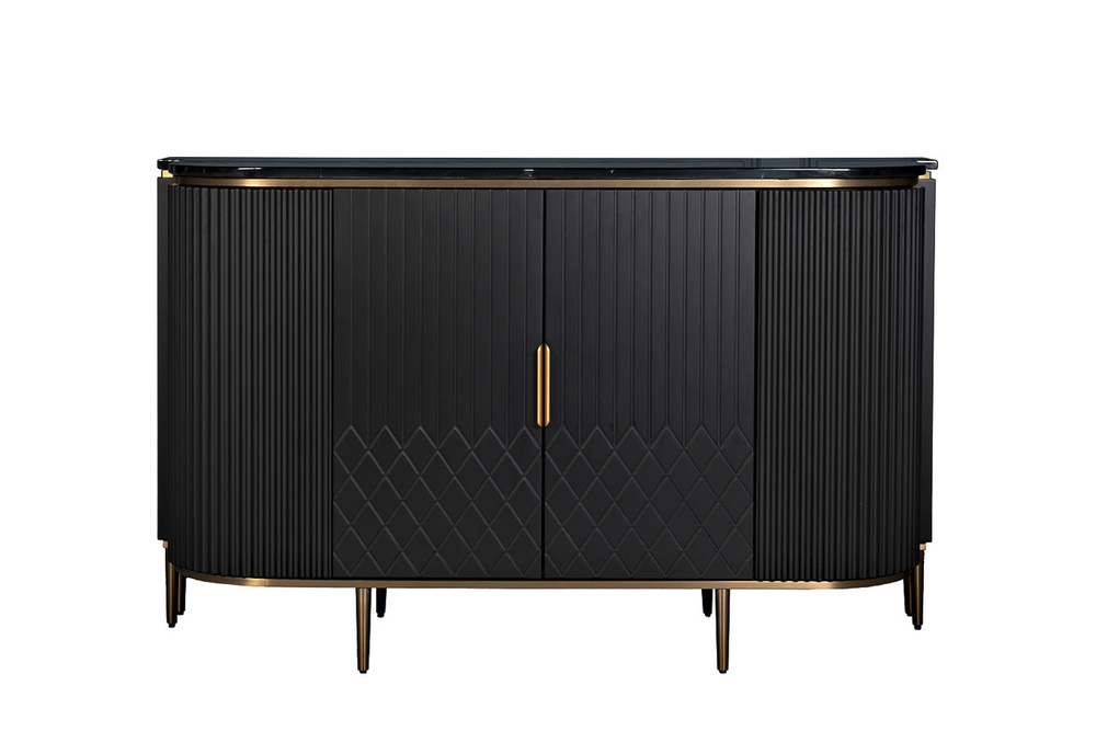 Комод Garda Decor черный 150*55*90 см