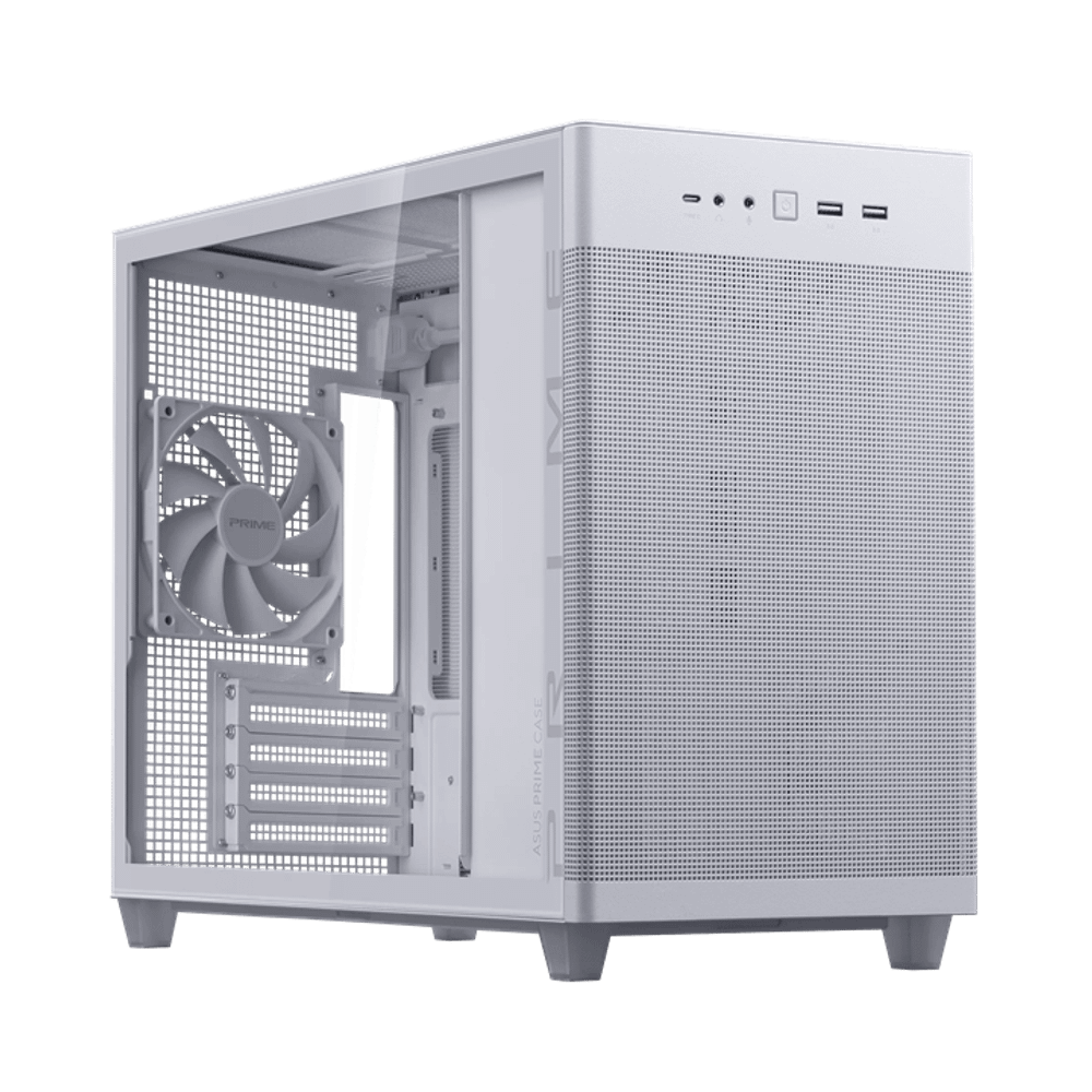 Корпус ASUS Prime AP201 TG WHITE mATX/mITX Белый 90DC00G3-B39010