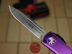 Нож Microtech UTX-85 S/E - фиолетовая рукоять, стандартный клинок, сатин + запчасти RK-397