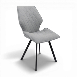 Стул "Раф" (арт. 342), велюр Бренди В22 серый, ножки черные.