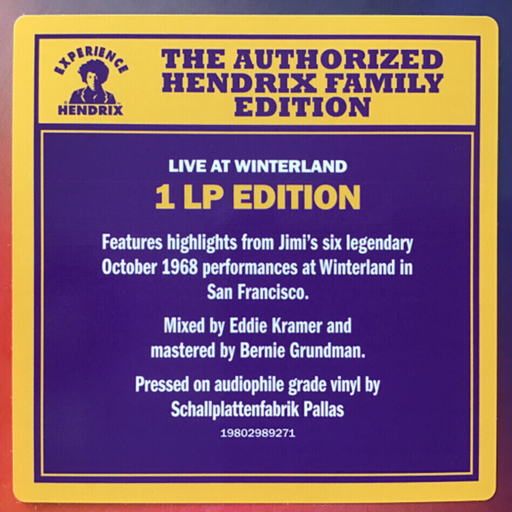 The Jimi Hendrix Experience / Winterland (LP)