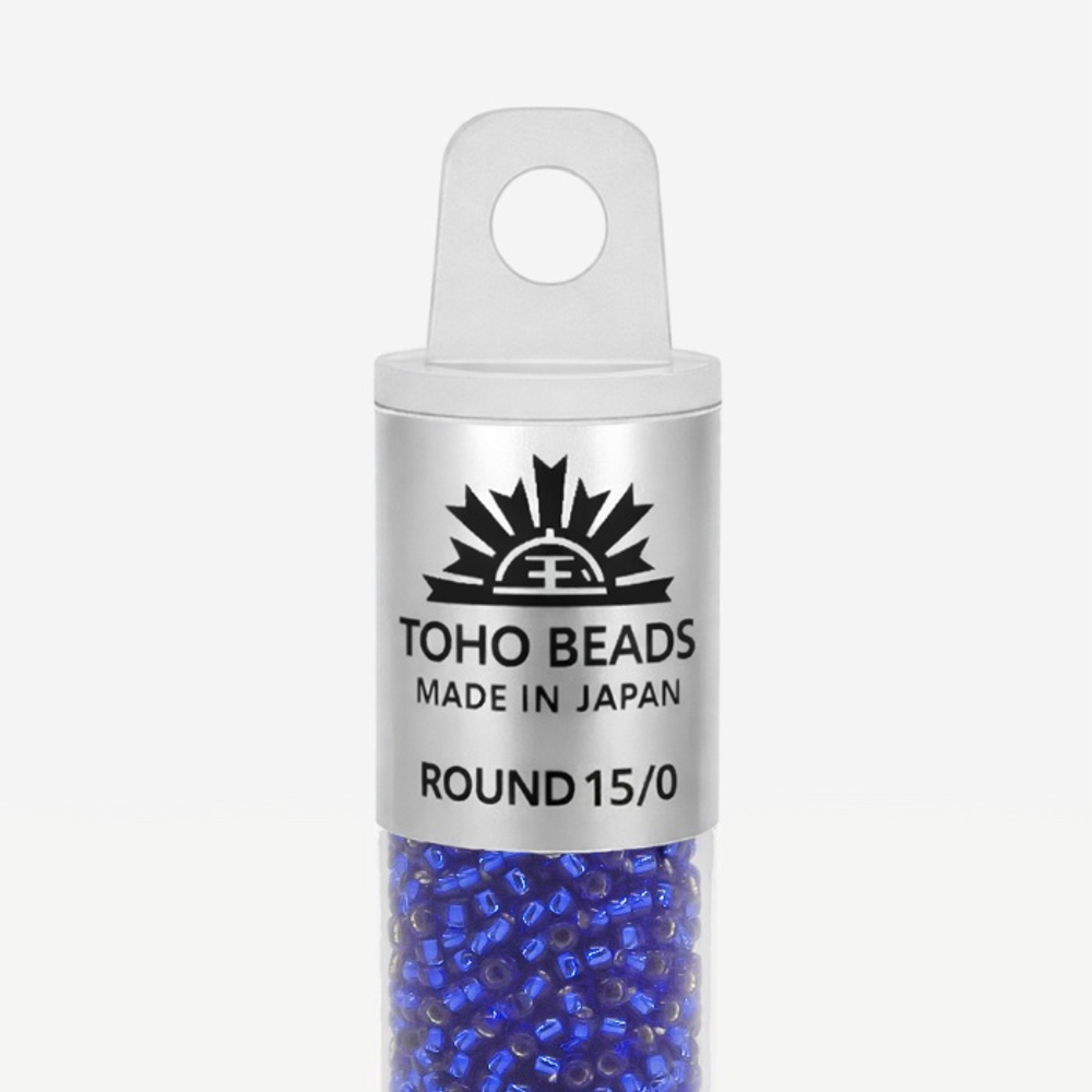 Японский бисер TOHO Round 15/0 (№28), с внутренним серебрением, прозрачный