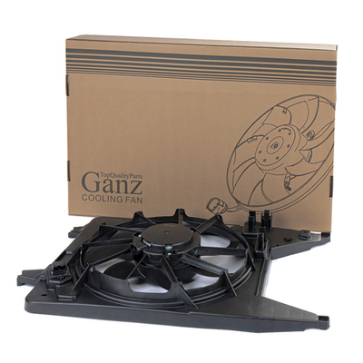 Вентилятор охлаждения в сборе (с резистором, A/C+) RENAULT Logan (с 2008г)/LADA Largus с конд. GANZ GIC06248