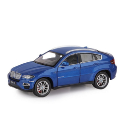 Машина "АВТОПАНОРАМА" BMW X6, синий, 1/26, звук, в/к 24,5*12,5*10,5 см