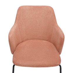 Стул Dwight, фактурный шенилл, коралловый