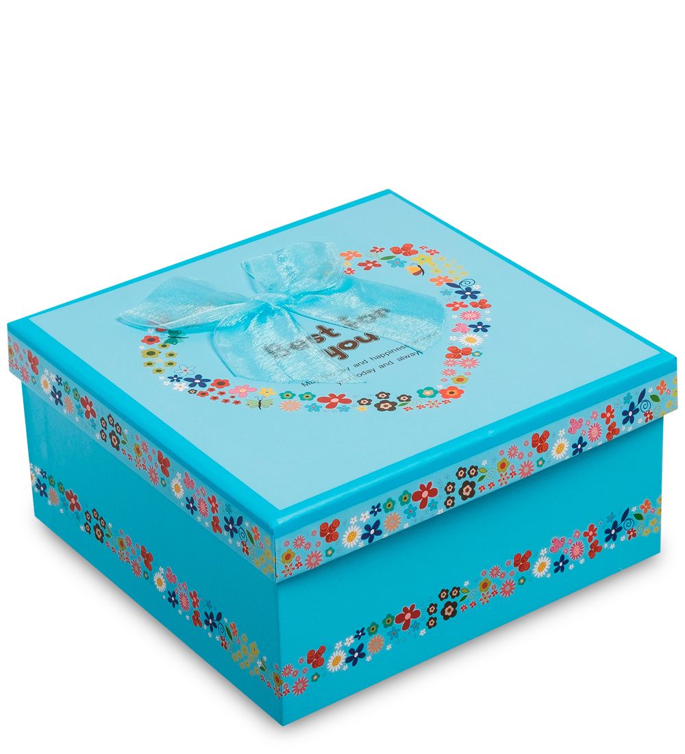 WG-29/3-B Коробка подарочная «Квадрат» цв.голубой