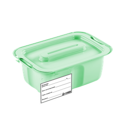 Емкость-контейнер полим. для дезинф. и предстерилиз. обраб. мед.инстр. ЕДПО-1 салатовый