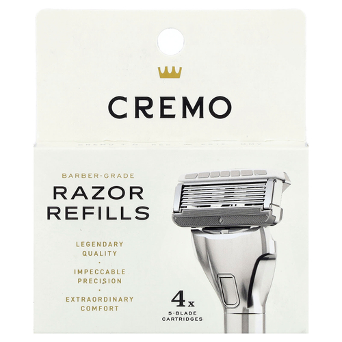 Cremo, сменные кассеты для бритвы, 4 шт.