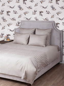 Постельное белье 1.5 спальное Bovi Kioto серо-бежевое Португалия