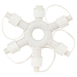 Разветвитель ЭРА ERAPS-OR2 круговой для гирлянд 6 гнезд IP44 ПВХ 24 В