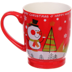 Кружка керамическая 320мл «Санта», красная