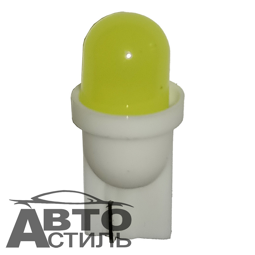 Светодиод 12V T10 COB WHITE 4D пластик (без цок) 3D-R-2R КОНУС  Выпуклый  COB пластик