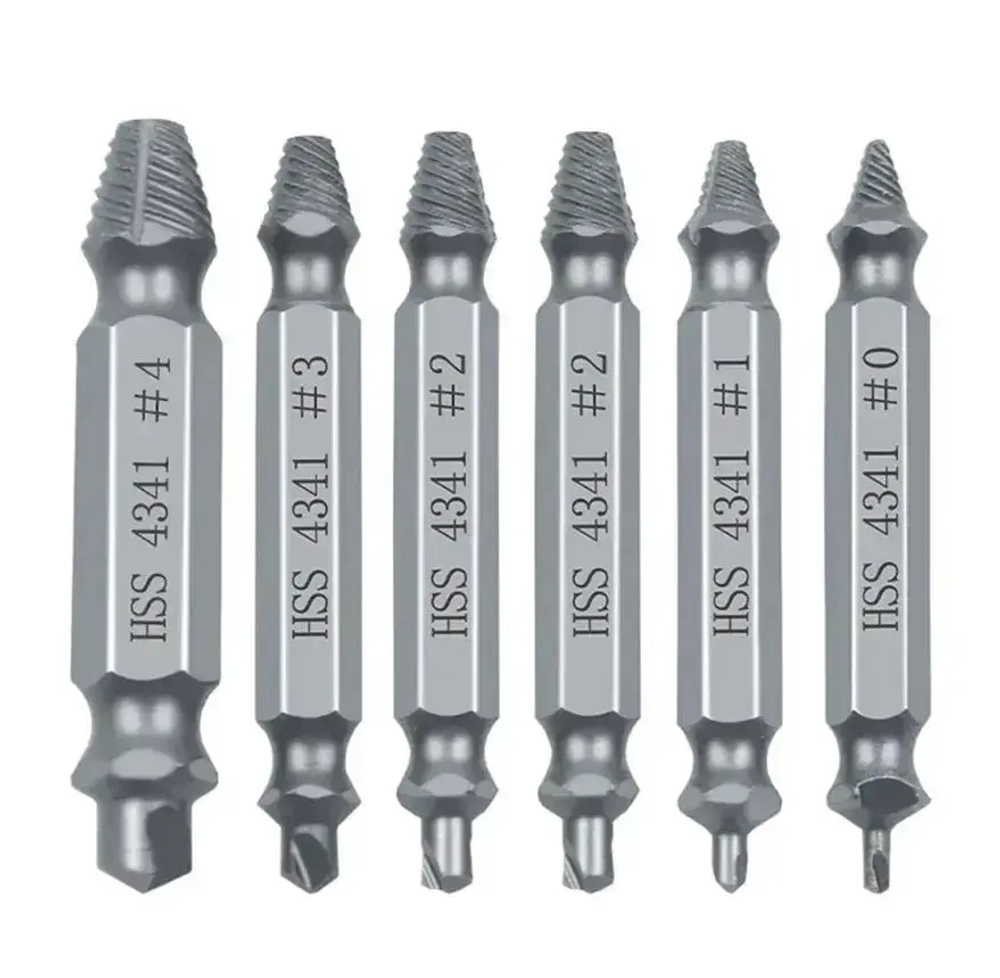 Набор экстракторов для сломанных болтов 6 шт.