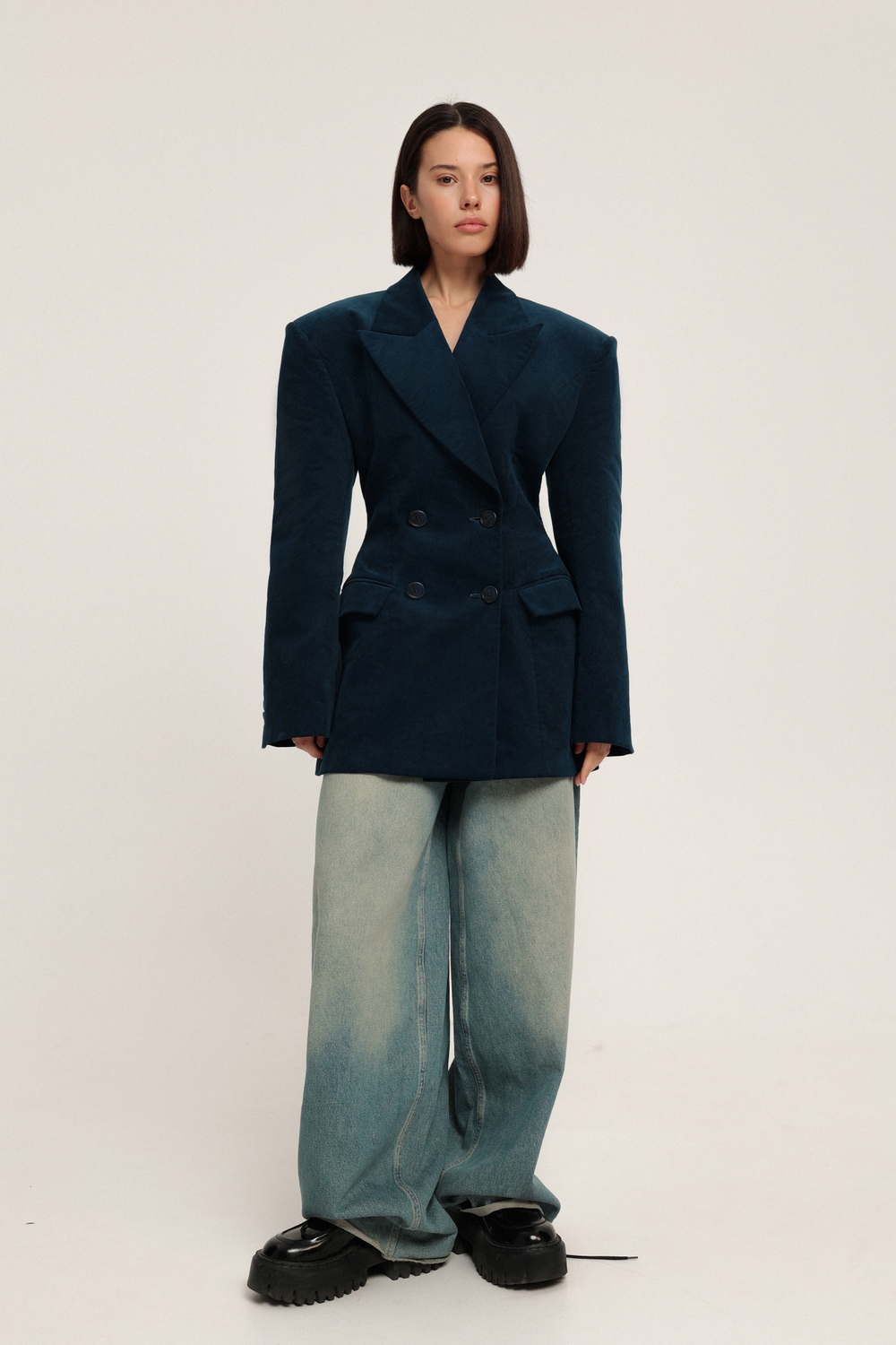 Платье-жакет из вельвета