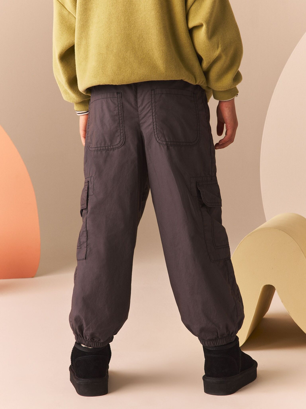 Брюки карго для девочки Next B20-924, Темно-серый