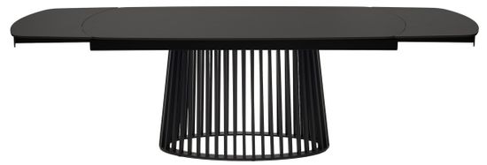 Стол DESIO 180 PURE BLACK SOLID CERAMIC Черный мрамор матовый, керамика/черный каркас