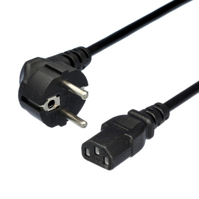 Кабель питания GoPower евровилка CEE 7/7-C14 (f) 1.2м ПВХ 0.75мм черный