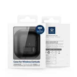 Усиленный чехол черного цвета для наушников Samsung Buds3, 3 Pro и 3 FE, серия SECQ Series (с подставкой и карабином) от Dux Ducis