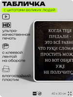 Литературный постер с цитатой Л. Н. Толстого для школы, на стену, на пластике, для интерьера, 40х30 см, Silver Plane x Айдентика Технолоджи