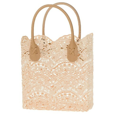 Корзина плетеная "Кружево" (ткань) 17x8xH20см (Крем)