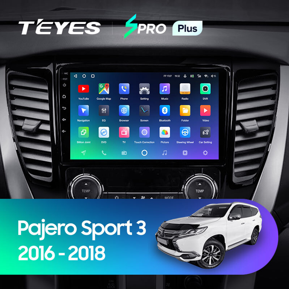 Teyes SPRO Plus 9" для Mitsubishi Pajero Sport 3 2016-2018