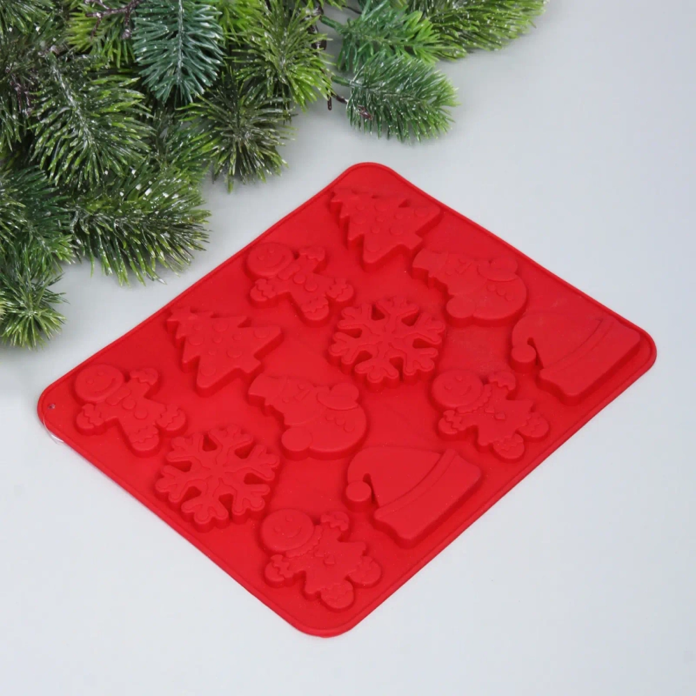 Форма силиконовая «Зимнее настроение» 23*23*0,5см