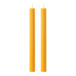 Набор из двух свечей цвета карри из коллекции Edge, 24,5 см