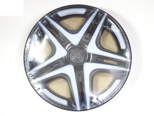 Колпак колеса R14 Дакар белый Super Black (в мешке 5 упак) (STAR)