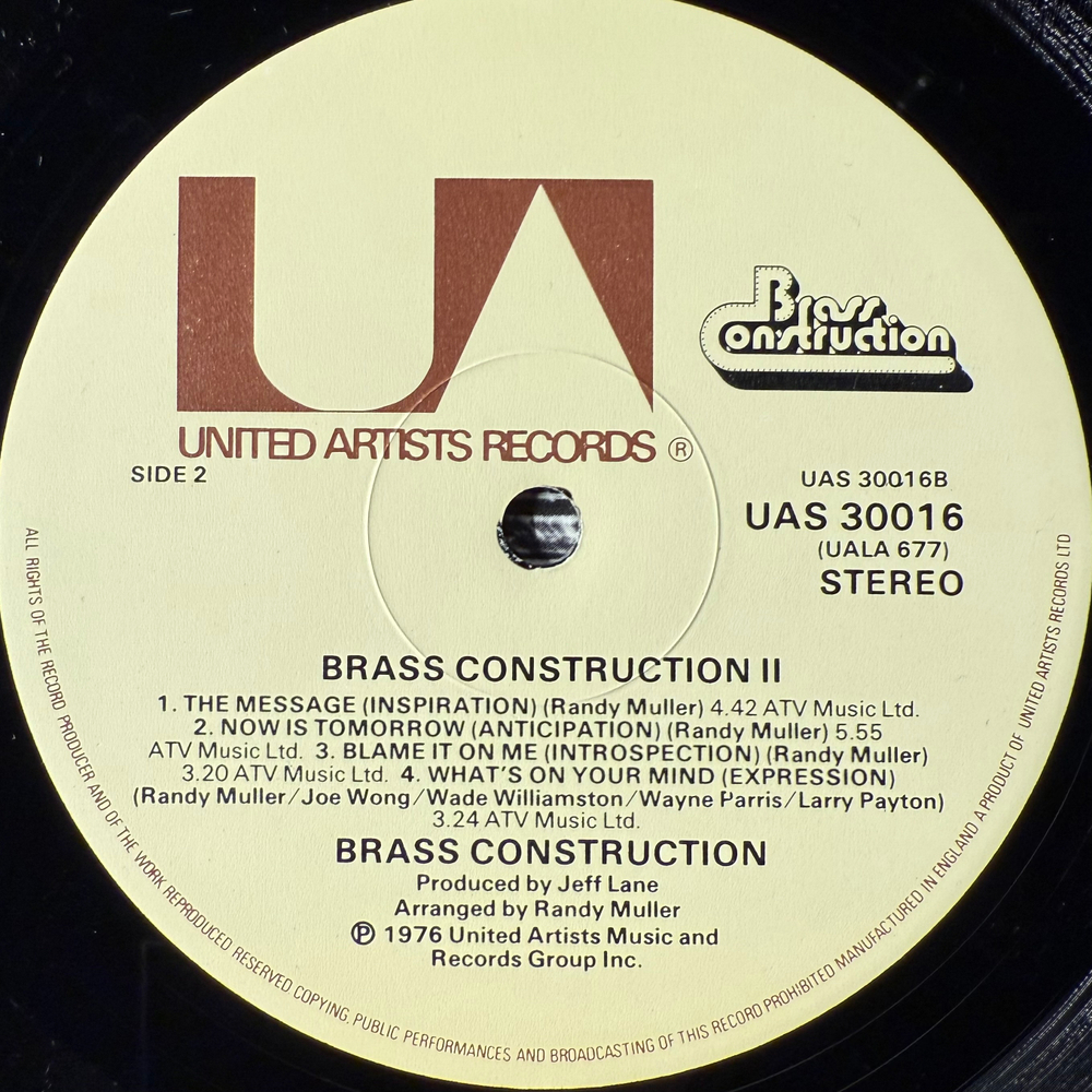 Brass Construction ‎– Brass Construction II (Англия 1976г.)